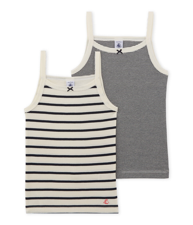 Girls' strap vest - Set of 2 multicolor