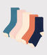 Children's Plain Unisex Socks - 5-Pack
