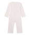 Girl's warm fleece coveralls VIENNE pink/MISTIGRI grey