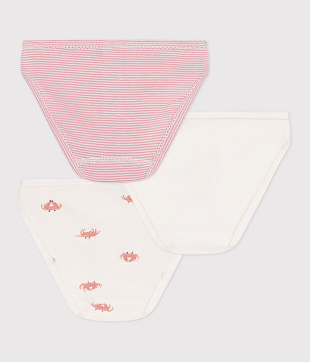 Children's crab-print cotton pants - 3-Pack multicolor
