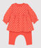 Baby Girls' Spotted Organic Cotton Tube Knit Dress/Leggings OURSIN /ECUME