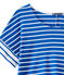 Women's striped oversized tee PERSE blue/MARSHMALLOW white