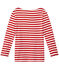 Women's long-sleeved heritage rib T-shirt TERKUIT red/MARSHMALLOW white