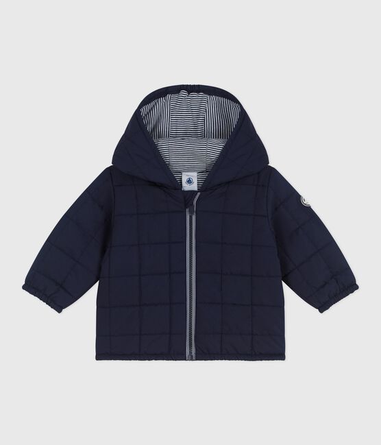 Babies' light plain puffer jacket SMOKING blue