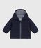 Babies' light plain puffer jacket SMOKING blue