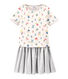 Girl's low-waisted dress in a double knit