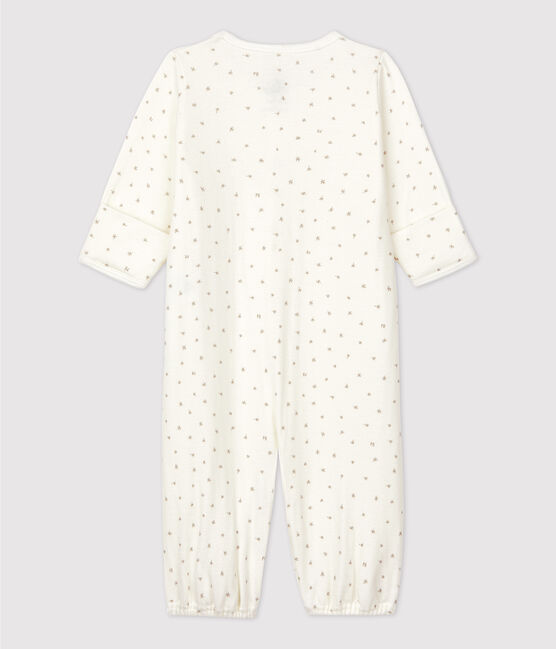 Babies' Organic Cotton Jumpsuit MARSHMALLOW white/GRIS grey