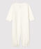 Babies' Organic Cotton Jumpsuit MARSHMALLOW white/GRIS grey