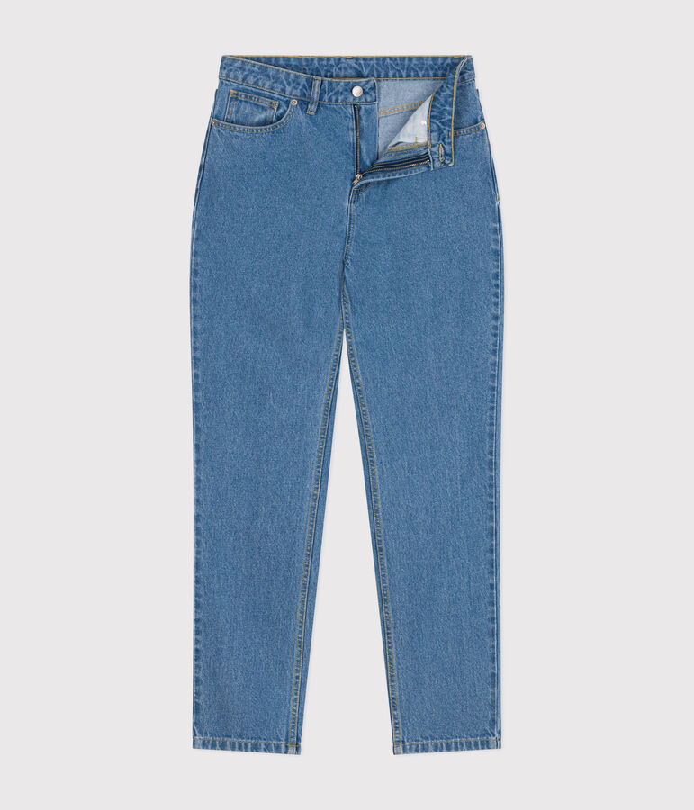 Women's straight denim trousers blue