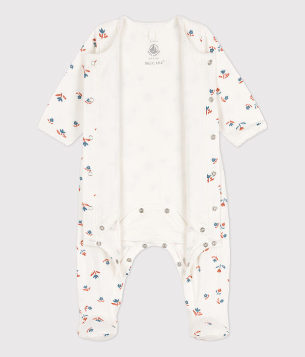 Babies' Floral Tube Knit Bodyjama white/multicolor