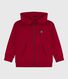Children's zip-fastened plain cotton sweatshirt