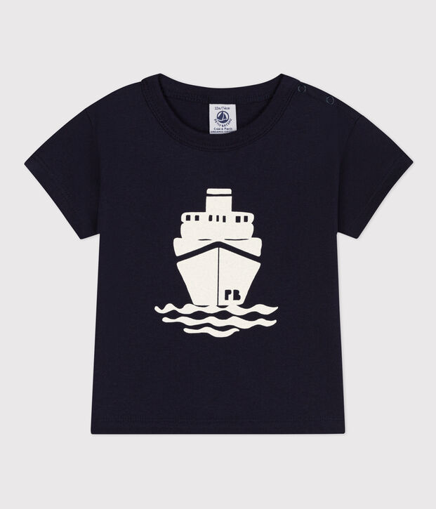 Babies' Short-Sleeved Jersey T-Shirt With Motif SMOKING