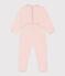 Babies' Plain Pink Velour Pyjamas SALINE pink