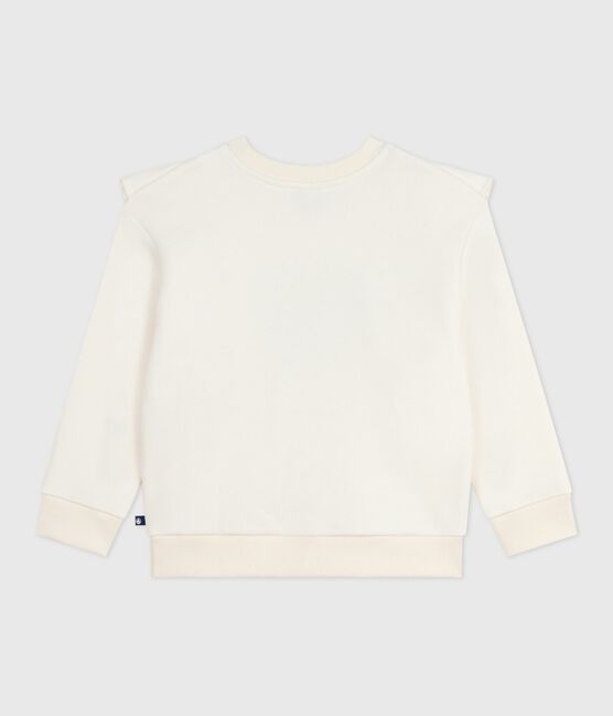 Children's printed cotton sweatshirt MILK Ecru