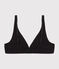 Women's spotted cotton and elastane bra BLACK black