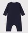 Babies' Quilted Tube Knit Jumpsuit SMOKING blue