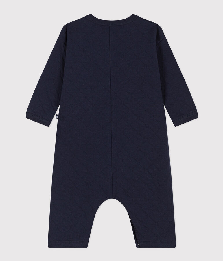 Babies' Quilted Tube Knit Jumpsuit blue