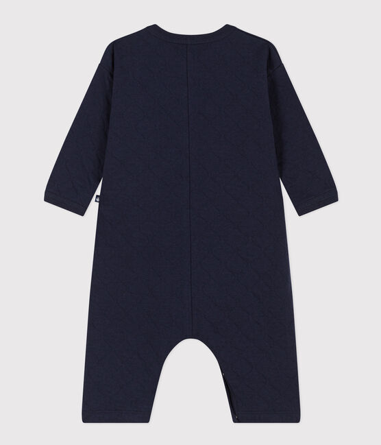Babies' Quilted Tube Knit Jumpsuit SMOKING blue
