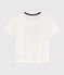 Boys' silkscreen print T-shirt MARSHMALLOW white