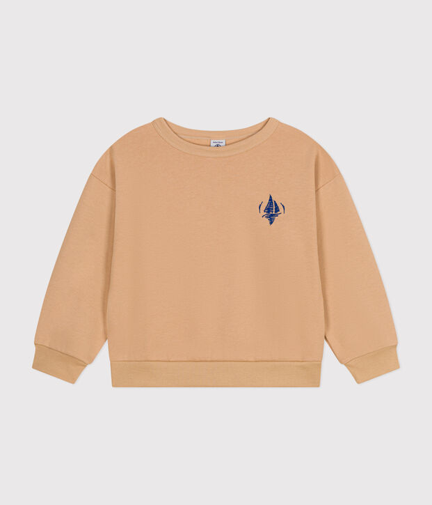 Children's unisex fleece sweatshirt beige