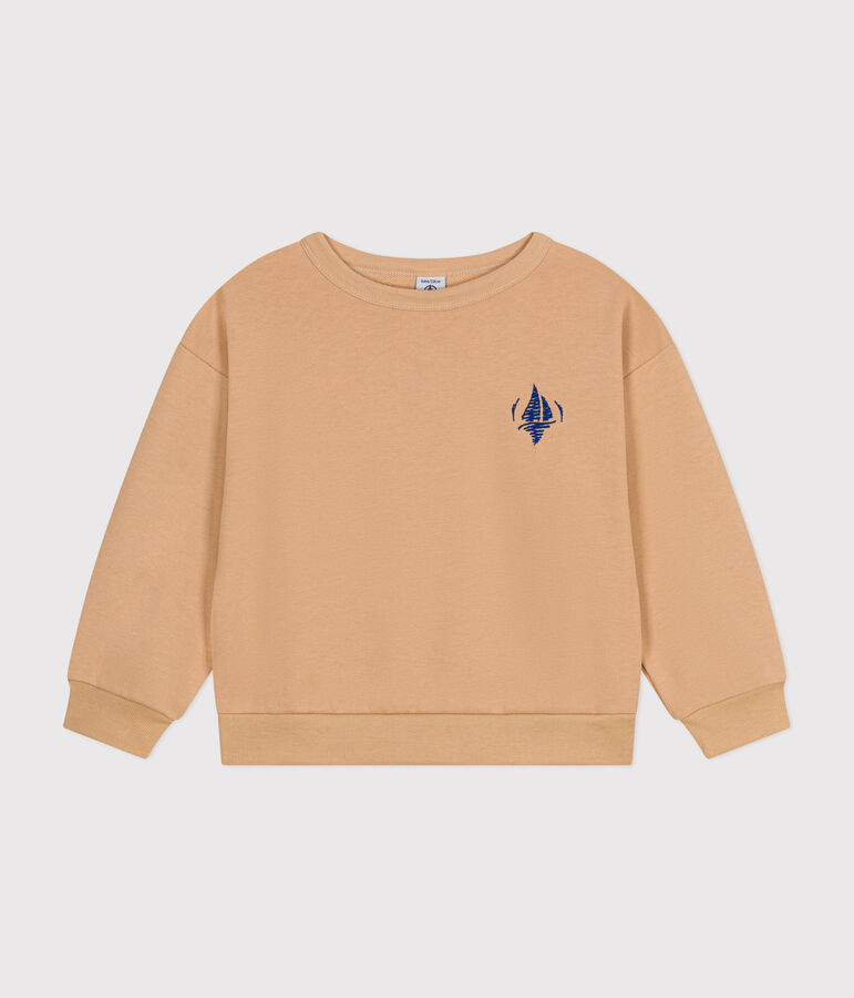 Children's unisex fleece sweatshirt beige