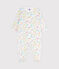 Babies' Ribbed Sleepsuit ECUME white/CITRUS yellow