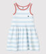 Girls' Sleeveless Stripy Cotton Dress