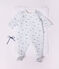 Babies' fox print tube knit pyjama suit white/multicolor