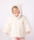 Babies' padded sherpa coat with a hood