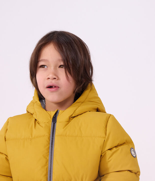 Children's plain puffer jacket yellow