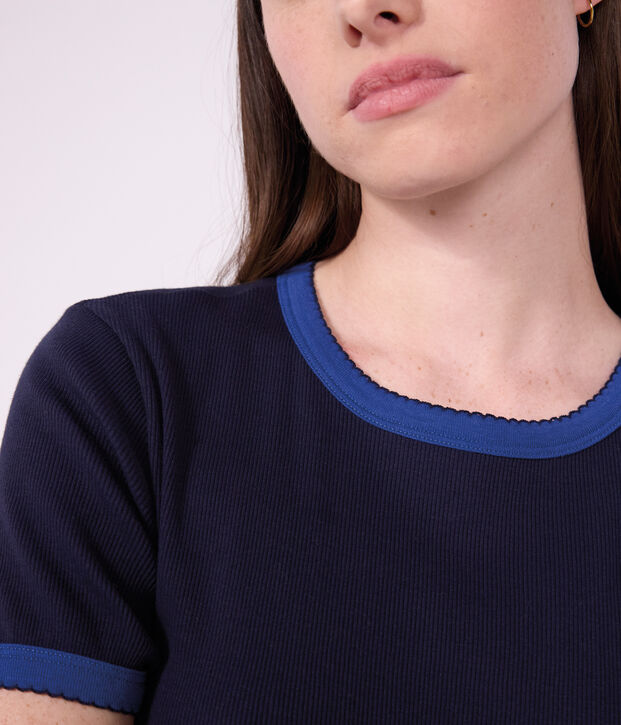 Women's short-sleeved plain cotton T-shirt SMOKING