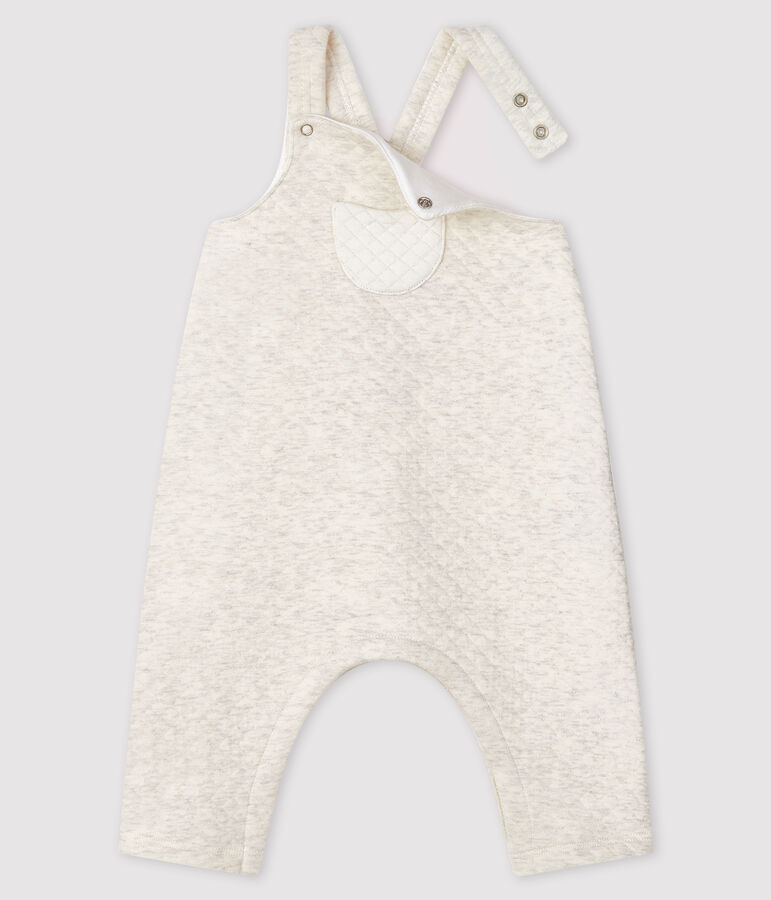 Babies' long tube-knit dungarees MONTELIMAR CHINE beige