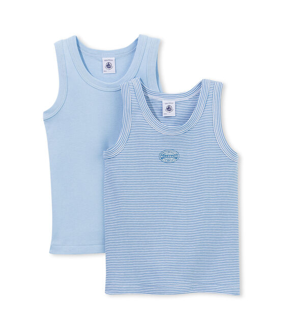 Lot de 2 débardeurs garçon rayés milleraies . set