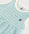 Babies' Sleeveless Striped Brushed Terry Towelling Dress MIMI /AVALANCHE