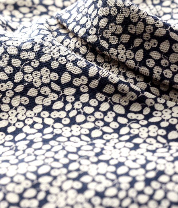 Babies' Long-Sleeved Roll-Neck Bodysuit blue/white