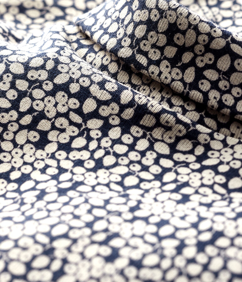 Babies' Long-Sleeved Roll-Neck Bodysuit blue/white