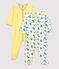 Stripy and Monkey Themed Cotton Sleepsuits - 2-Pack variante 1