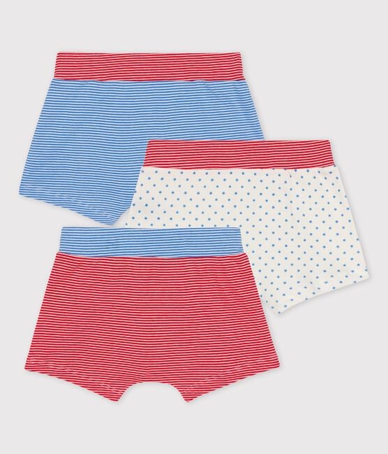 Boys' Pinstriped Organic Cotton Boxer Shorts - 3-Pack variante 1