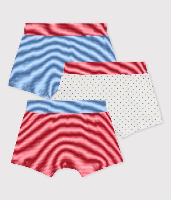 Boys' Pinstriped Organic Cotton Boxer Shorts - 3-Pack variante 1