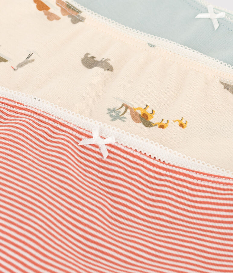 Girls' Animal Themed Cotton Hipsters - 3-Pack multicolor