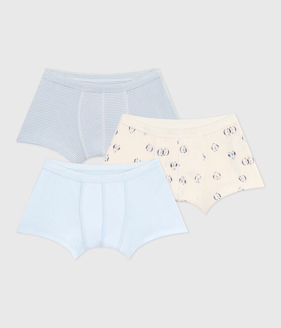 Pack of children's printed cotton boxers with covered waistbands variante 1