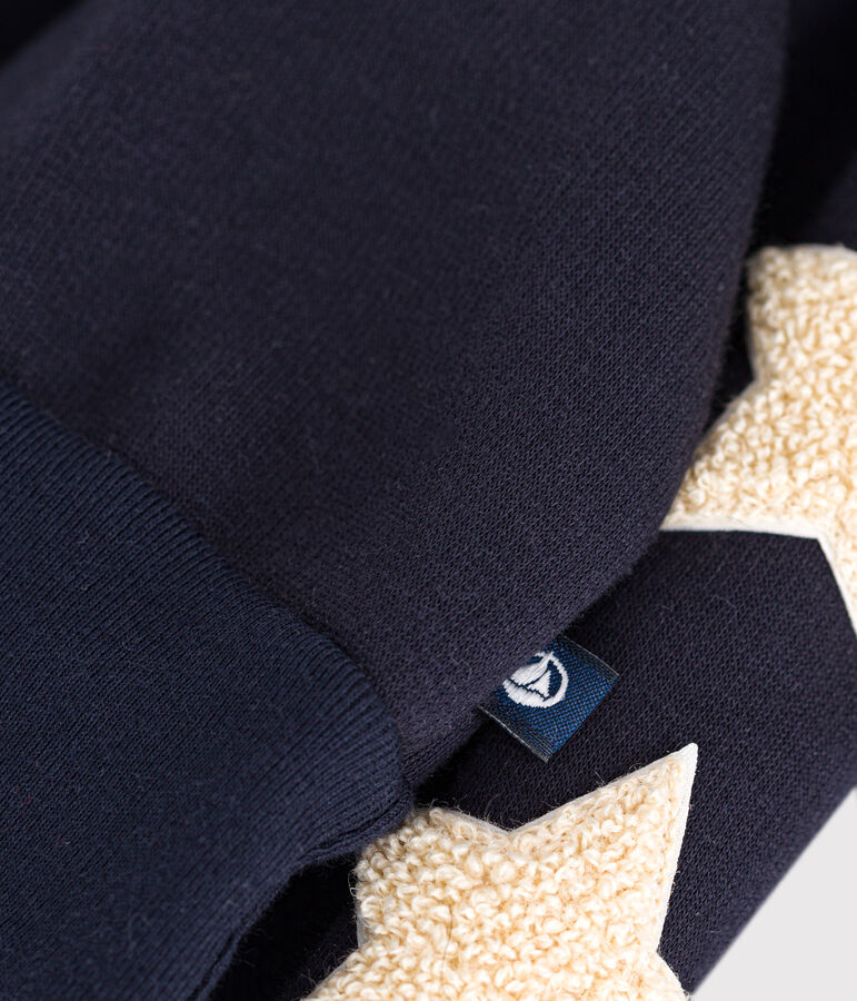 Babies' fleece sweatshirt blue