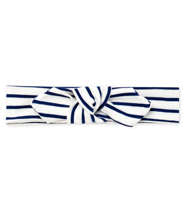 Baby Girls' Striped Headband white/blue