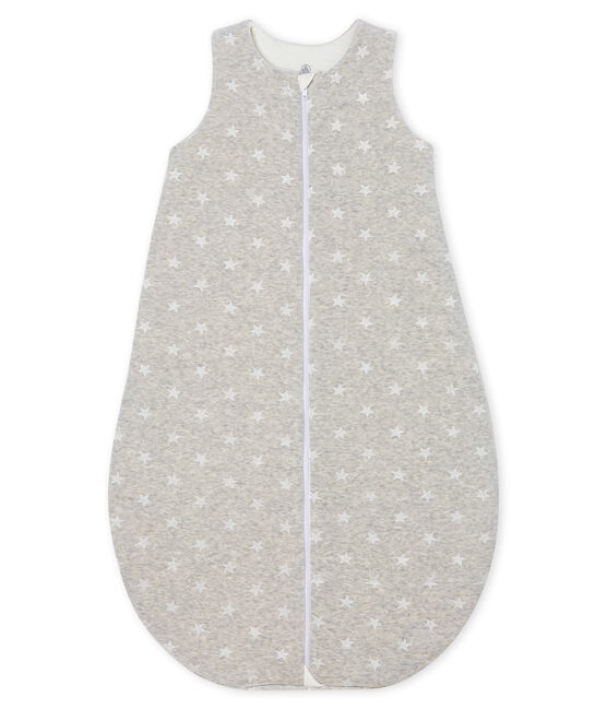 Baby Boys' Velour Sleeping Bag BELUGA grey/MARSHMALLOW white