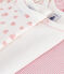 Pack of babies' long-sleeved heart-print cotton bodies variante 1