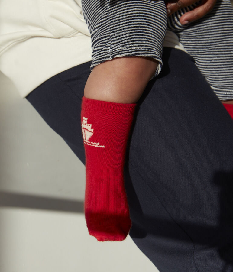 Babies' Cotton Jersey Port Socks - Pack of 2 multicolor