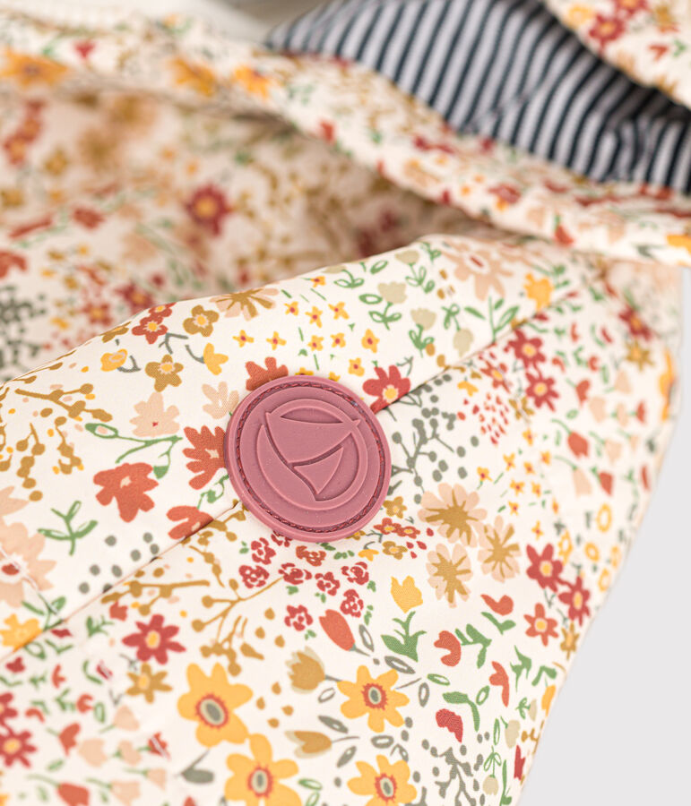 Babies' patterned snowsuit Ecru/multicolor