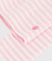 Children's stripy cotton rollneck top pink/pink