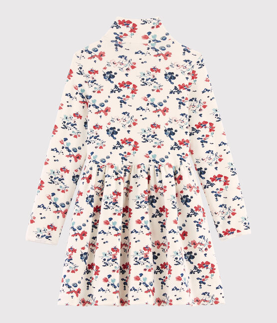 Girl's Long-sleeved Dress MARSHMALLOW white/MULTICO white