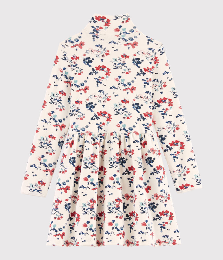 Girl's Long-sleeved Dress white/multicolor